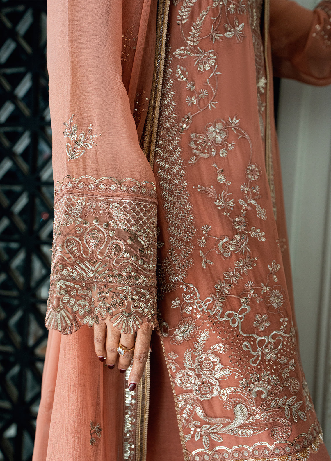 Sahane | Maison D'or Collection | CT 27006 Sorelle - Luxury Dress - available at Maria Faisal in UK and USA.