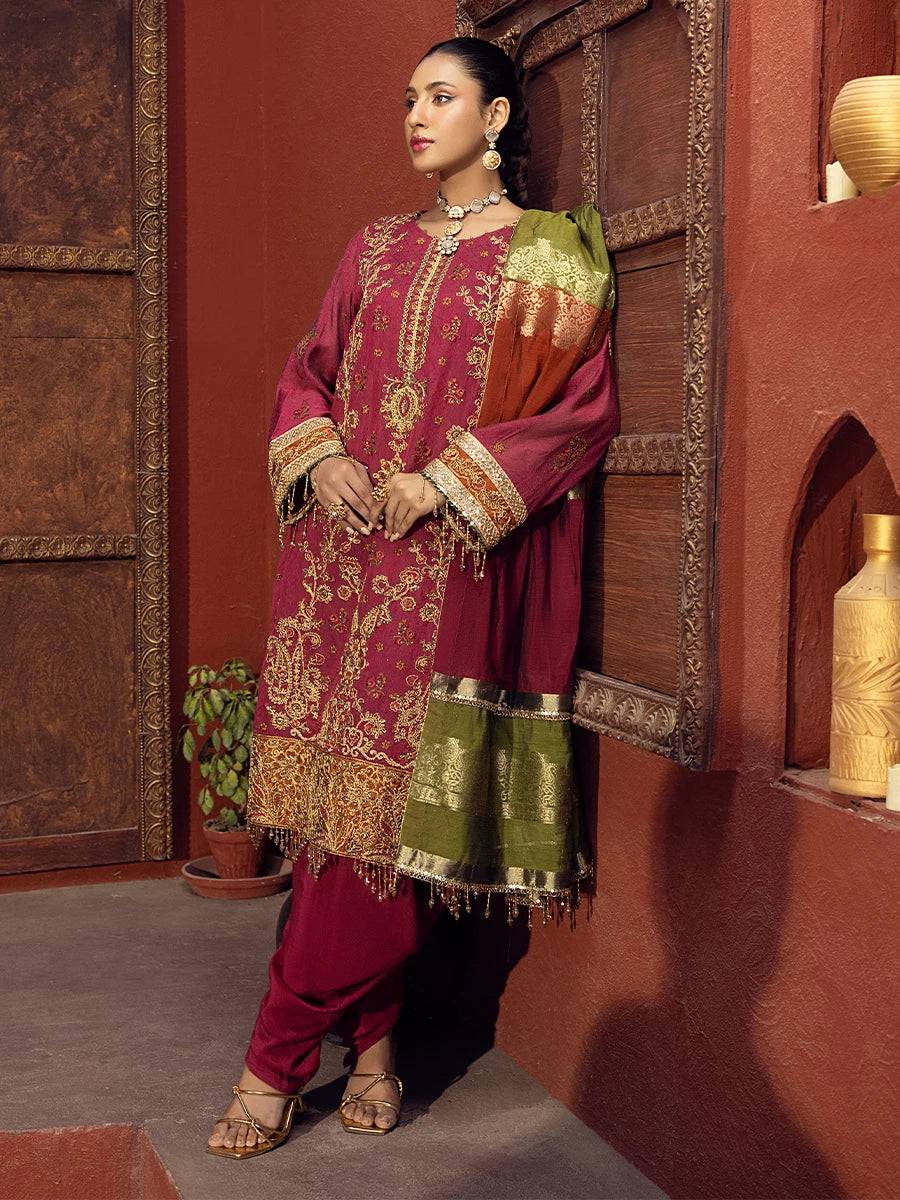 Salitex | Signature Festive Chiffon | JI017 by Maria Faisal - Registered Vendor of : Salitex - type : Ladies Clothes - 100% original wedding dresses