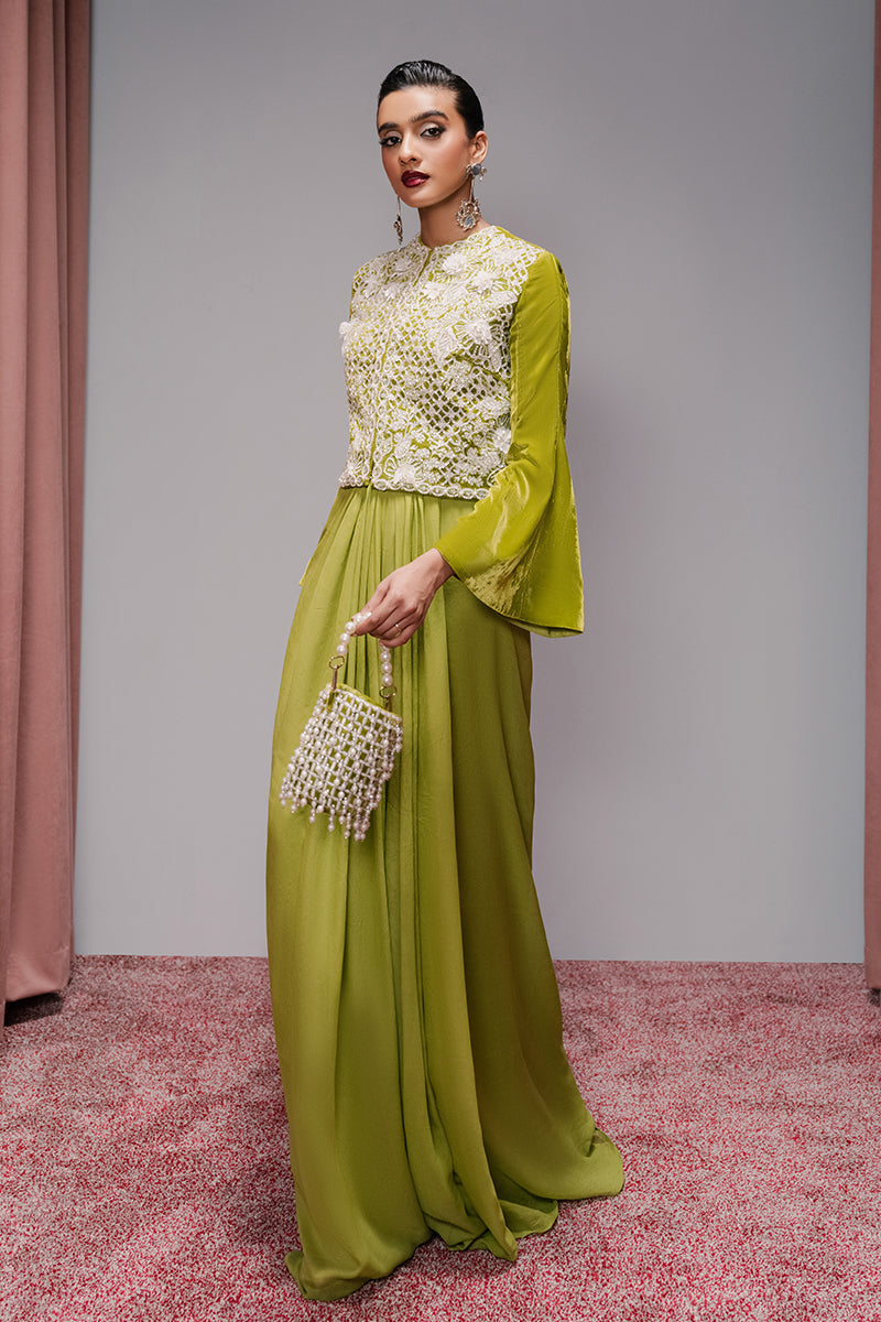 Haute Form | Rose Winter Plush | Breathing Neon - Ladies Clothes - Maria Faisal