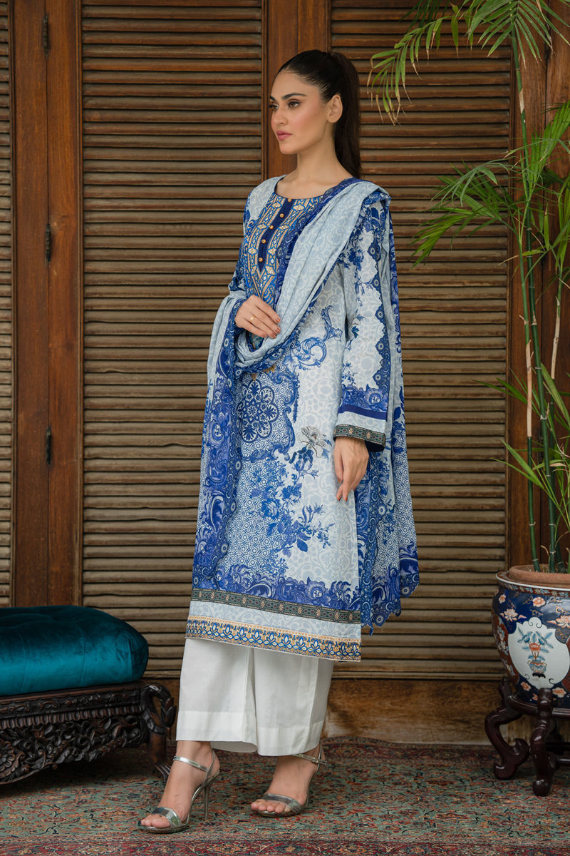 Shamaeel Ansari | Gulrang Lawn | LP-01 - Ladies Clothes - Maria Faisal