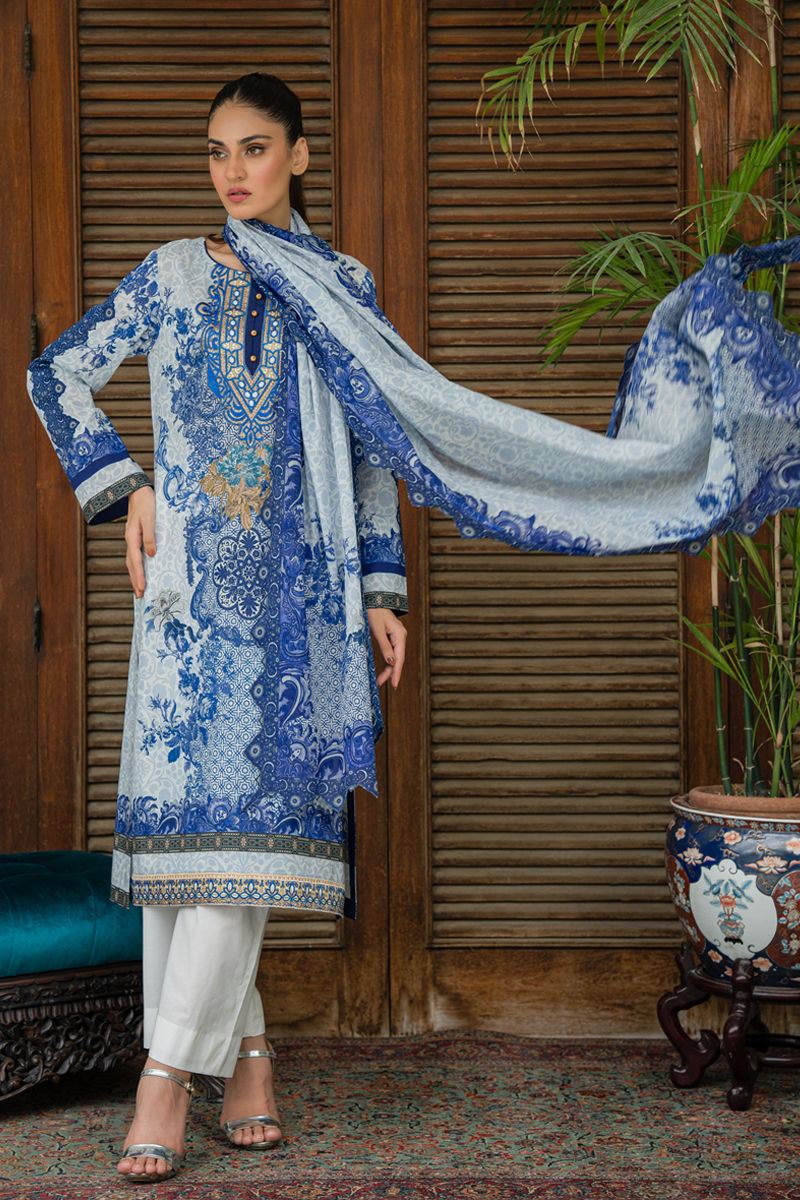 Shamaeel Ansari | Gulrang Lawn | LP-01 - Ladies Clothes - Maria Faisal