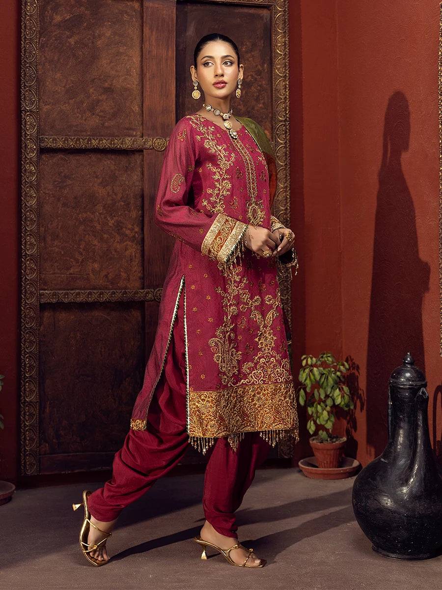 Salitex | Signature Festive Chiffon | JI017 by Maria Faisal - Registered Vendor of : Salitex - type : Ladies Clothes - 100% original wedding dresses