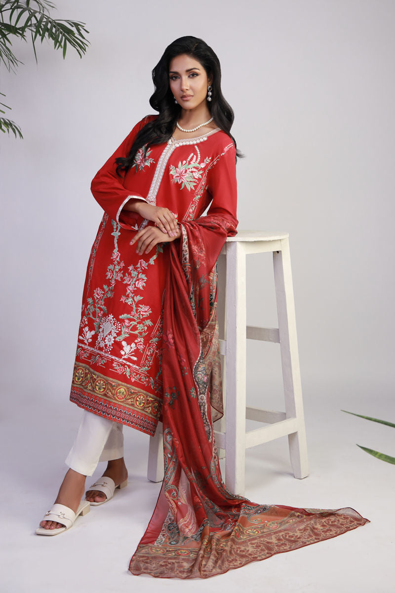 Shamaeel Ansari | Gulrang Lawn | Gulrang-04 - Ladies Clothes - Maria Faisal