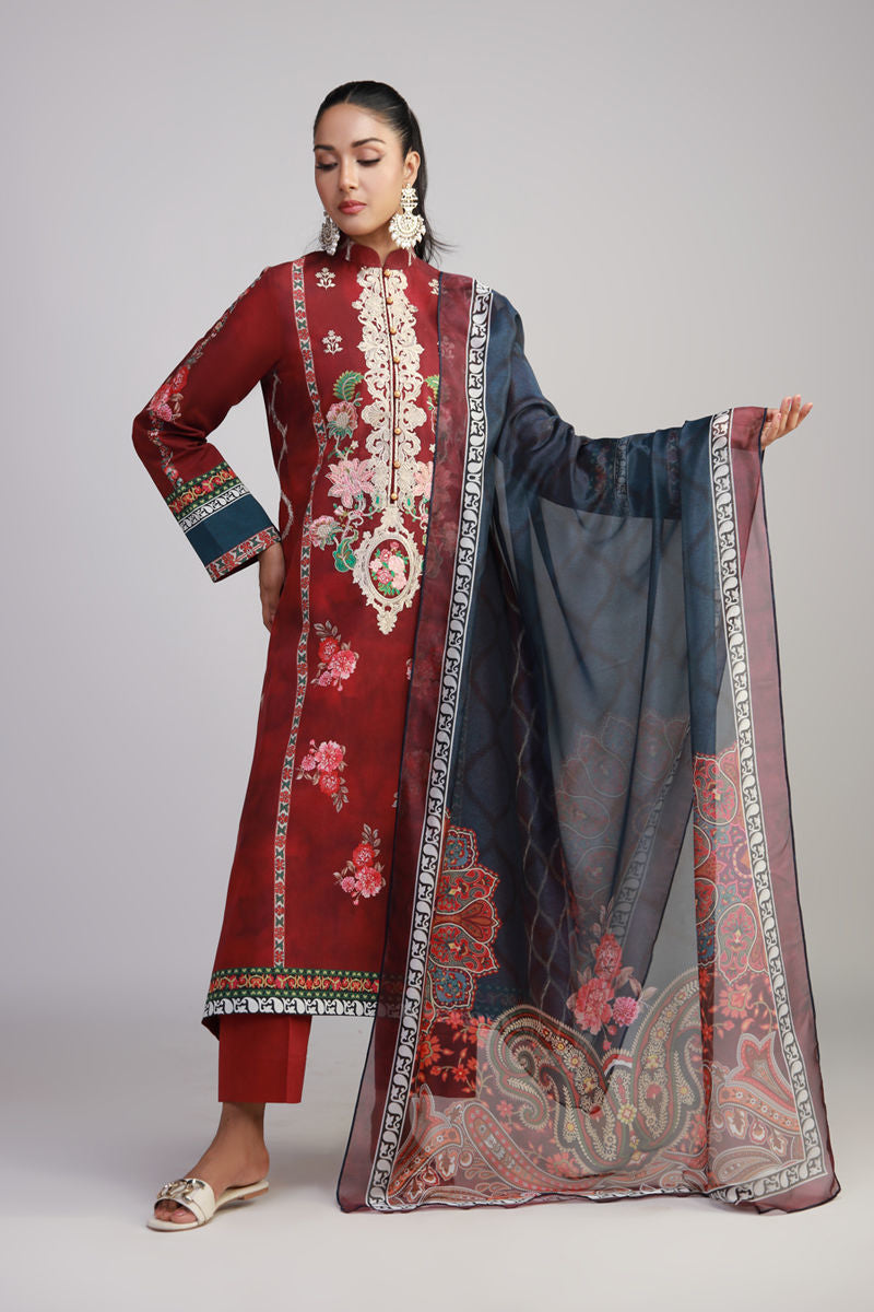Shamaeel Ansari | Gulrang Lawn | Gulrang-07 - Ladies Clothes - Maria Faisal