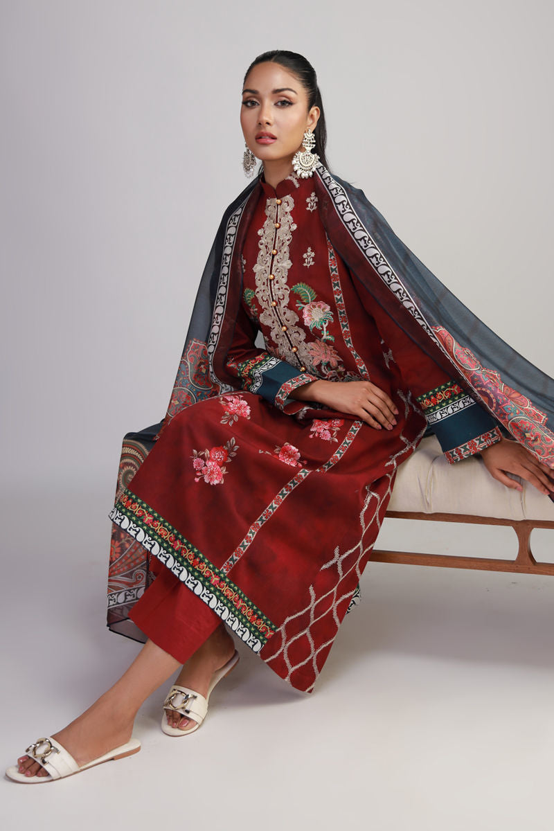 Shamaeel Ansari | Gulrang Lawn | Gulrang-07 - Ladies Clothes - Maria Faisal
