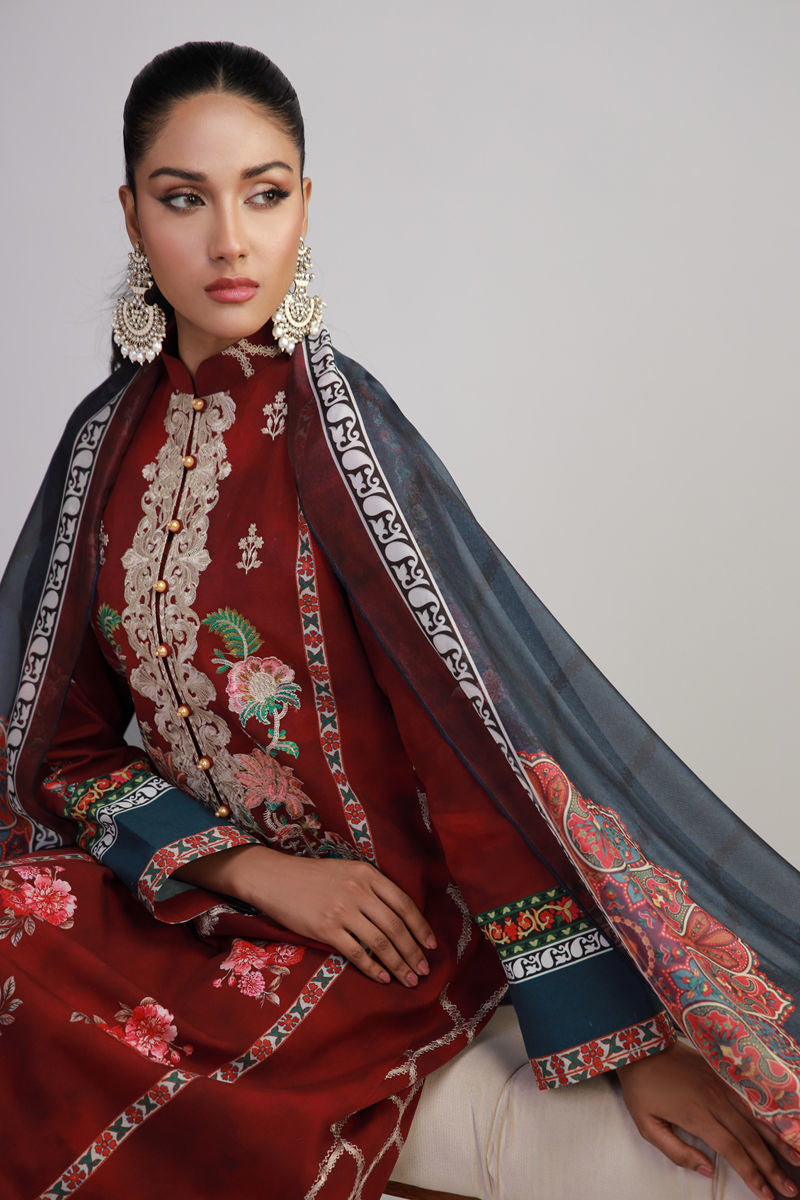 Shamaeel Ansari | Gulrang Lawn | Gulrang-07 - Ladies Clothes - Maria Faisal