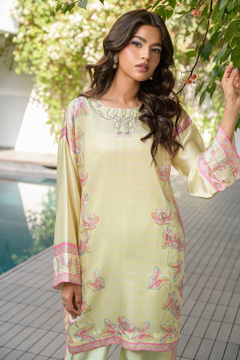 Fatima Khan | Eid Digital Silk Prints | Blossoms by Maria Faisal - Registered Vendor of : Fatima Khan - type : Ladies Clothes - 100% original wedding dresses