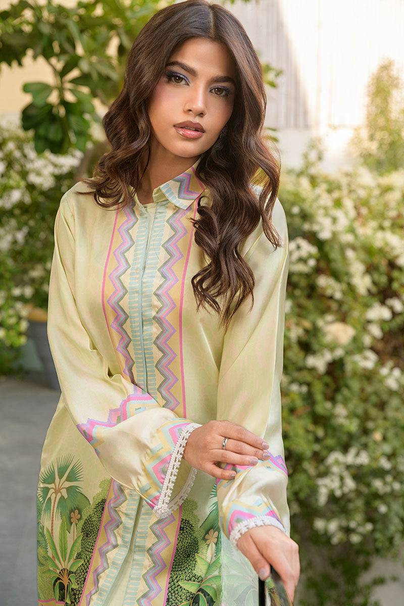 Fatima Khan | Eid Digital Silk Prints | Pastel Orchid by Maria Faisal - Registered Vendor of : Fatima Khan - type : Ladies Clothes - 100% original wedding dresses