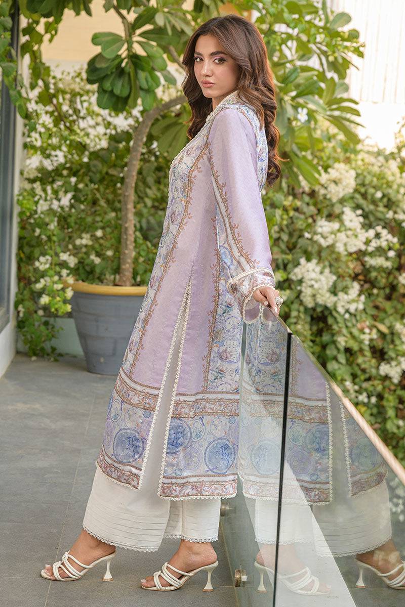 Fatima Khan | Eid Digital Silk Prints | Aqua Coral by Maria Faisal - Registered Vendor of : Fatima Khan - type : Ladies Clothes - 100% original wedding dresses