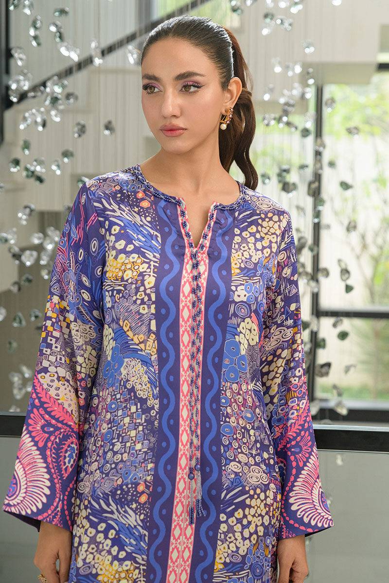 Fatima Khan | Eid Digital Silk Prints | Amethyst by Maria Faisal - Registered Vendor of : Fatima Khan - type : Ladies Clothes - 100% original wedding dresses