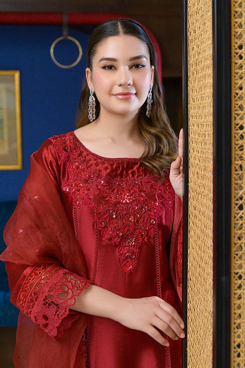 Fatima Khan | La Fleur Eid Edit | Scarlet by Maria Faisal - Registered Vendor of : Fatima Khan - type : Ladies Clothes - 100% original wedding dresses