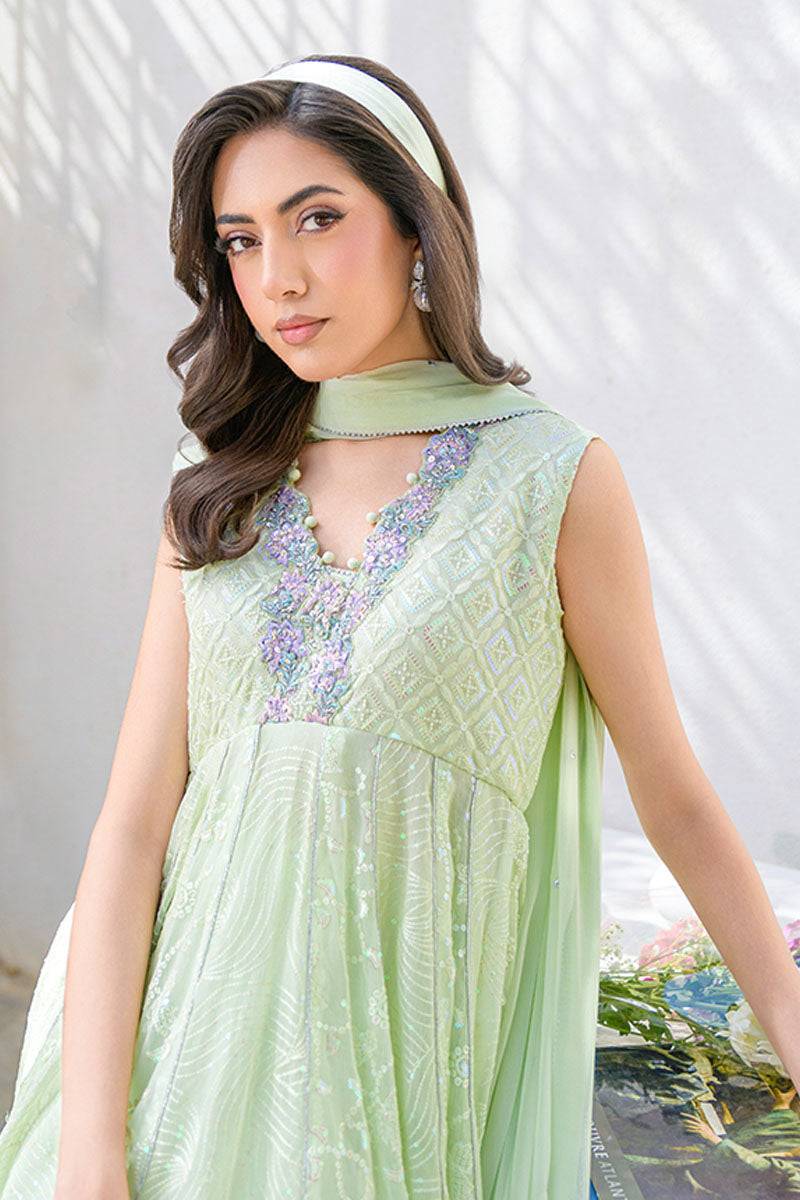 Fatima Khan | La Fleur Eid Edit | Pale Pistachio by Maria Faisal - Registered Vendor of : Fatima Khan - type : Ladies Clothes - 100% original wedding dresses