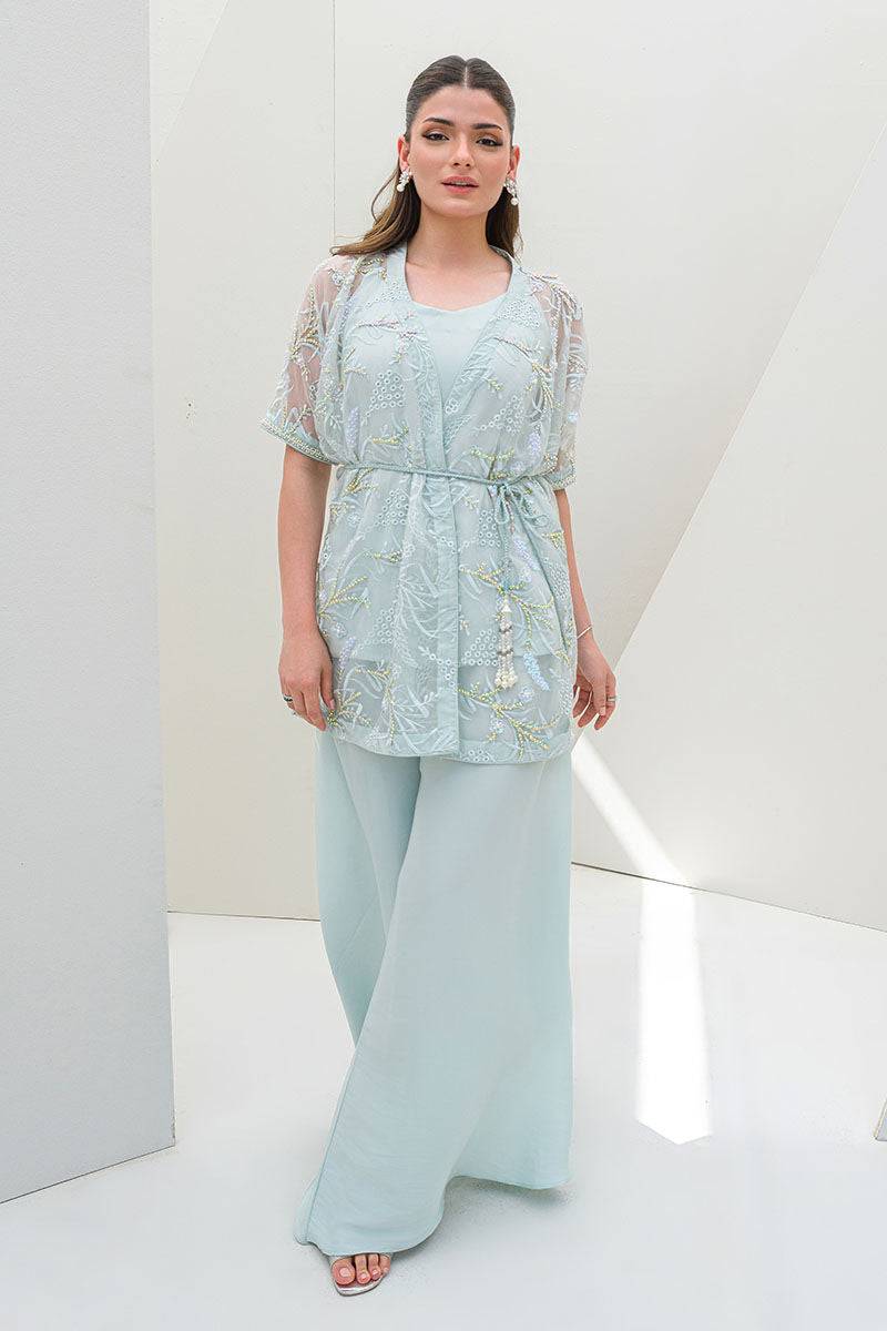 Fatima Khan | Serene Eid Luxe Pret | Luscious Aqua by Maria Faisal - Registered Vendor of : Fatima Khan - type : Ladies Clothes - 100% original wedding dresses