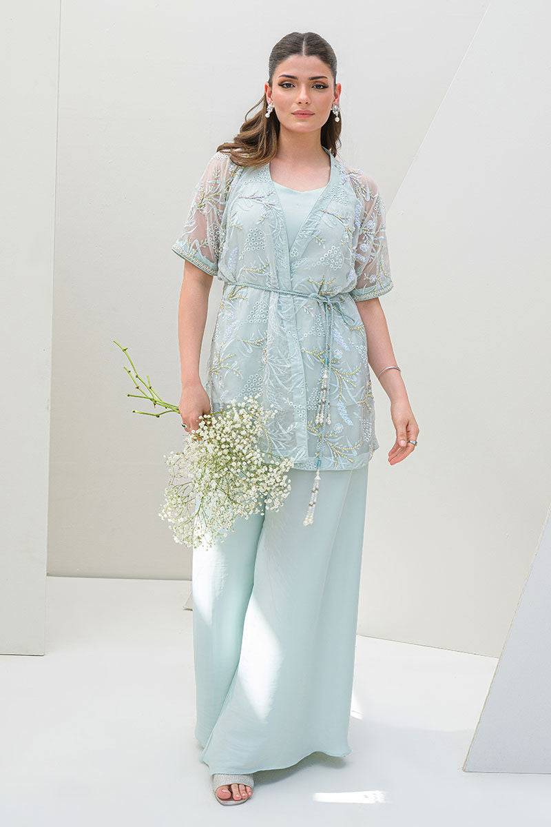 Fatima Khan | Serene Eid Luxe Pret | Luscious Aqua by Maria Faisal - Registered Vendor of : Fatima Khan - type : Ladies Clothes - 100% original wedding dresses