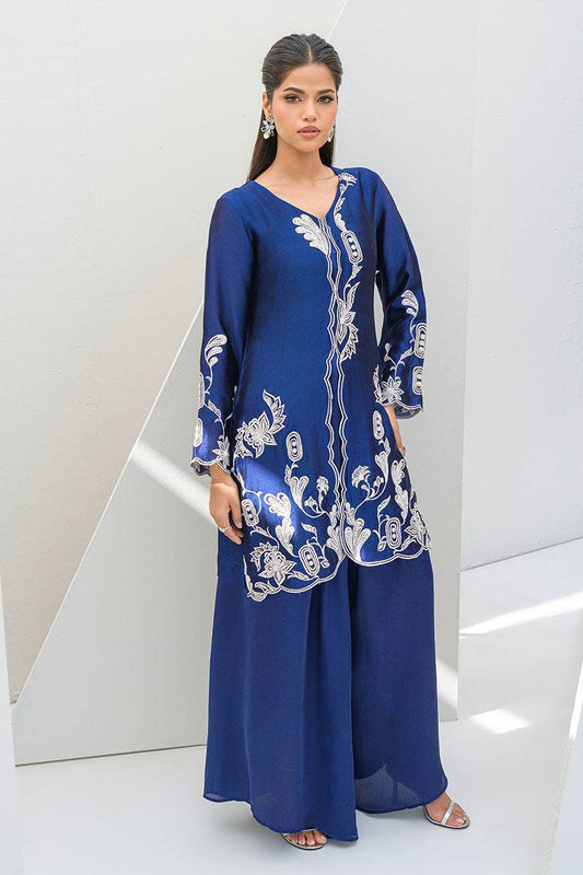 Fatima Khan | Serene Eid Luxe Pret | Blue Noir by Maria Faisal - Registered Vendor of : Fatima Khan - type : Ladies Clothes - 100% original wedding dresses