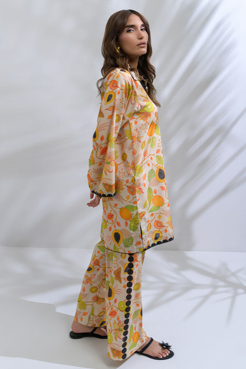 Fatima Khan | FK Prints | Breezy Papaya - Ladies Clothes - Maria Faisal
