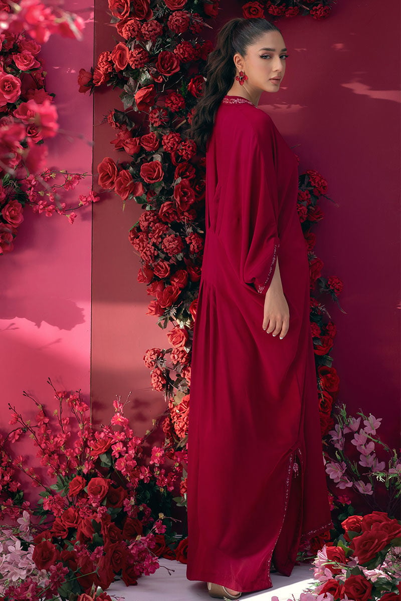 Ansab Jahangir | Summer Kaftans | SILKEN FOLIAGE - Luxury Dress - available at Maria Faisal in UK and USA.