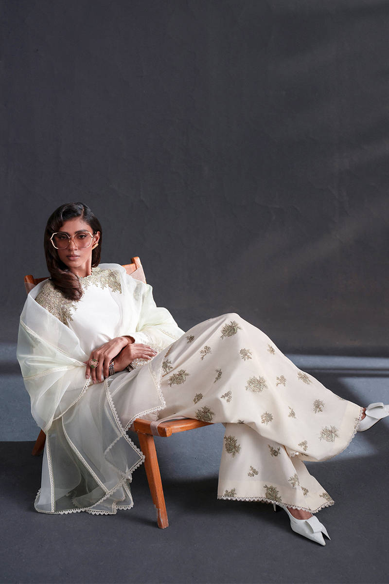 MNR | Chai Coffee Luxury Pret | Mint To Be by Maria Faisal - Registered Vendor of : MNR - type : Ladies Clothes - 100% original wedding dresses