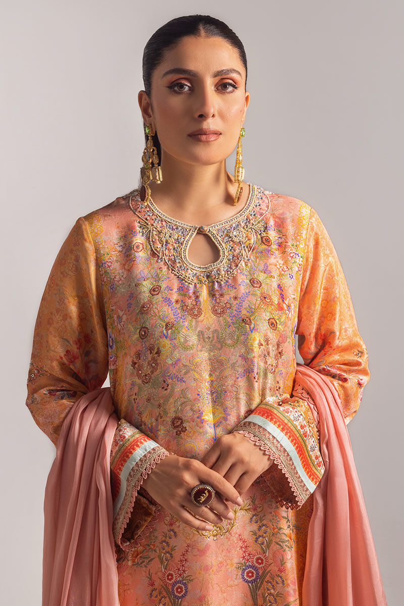 Ansab Jahangir | Digital Silk | Elora Shirt and Dupatta - Ladies Clothes - Maria Faisal