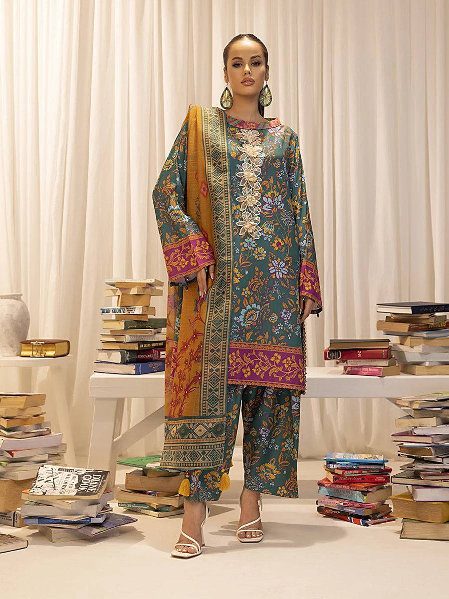 Salitex | Sibel Printed Lawn Silk | ST-03 by Maria Faisal - Registered Vendor of : Salitex - type : Ladies Clothes - 100% original wedding dresses