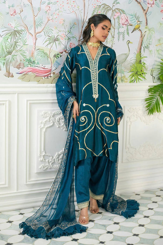 Annus Abrar | Sehr Eid Luxe | Izali Deep Teal by Maria Faisal - Registered Vendor of : Annus Abrar - type : Ladies Clothes - 100% original wedding dresses