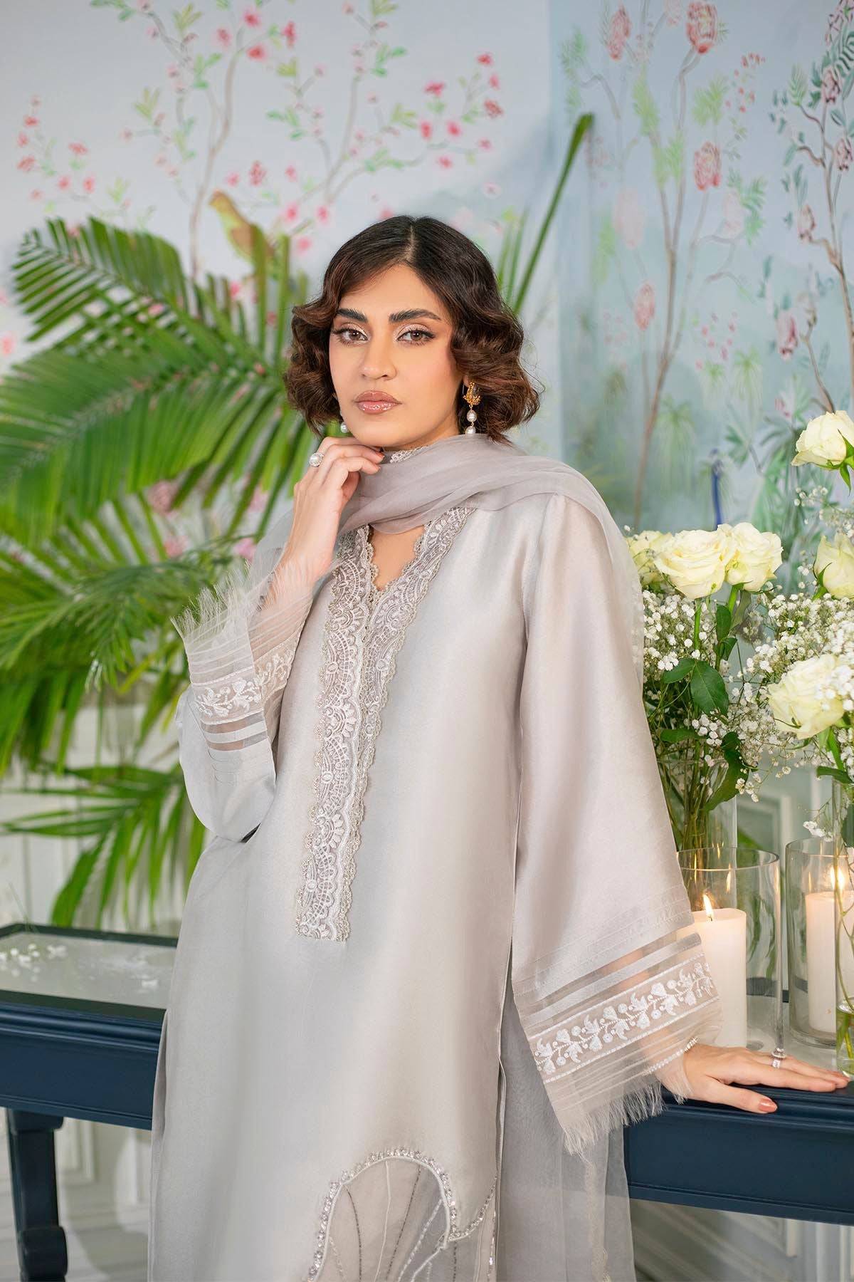 Annus Abrar | Sehr Eid Luxe | Lainey Grey by Maria Faisal - Registered Vendor of : Annus Abrar - type : Ladies Clothes - 100% original wedding dresses