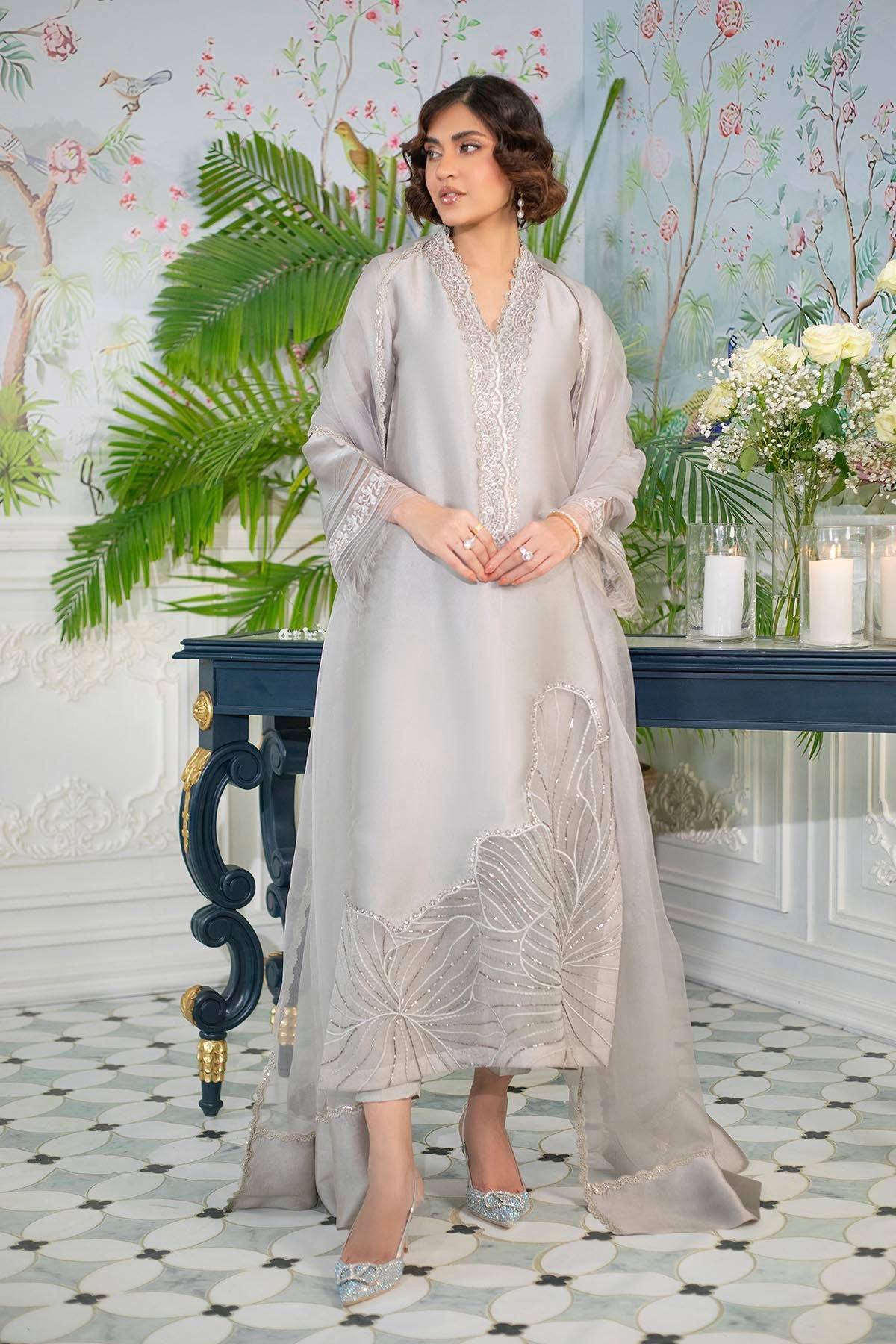 Annus Abrar | Sehr Eid Luxe | Lainey Grey by Maria Faisal - Registered Vendor of : Annus Abrar - type : Ladies Clothes - 100% original wedding dresses