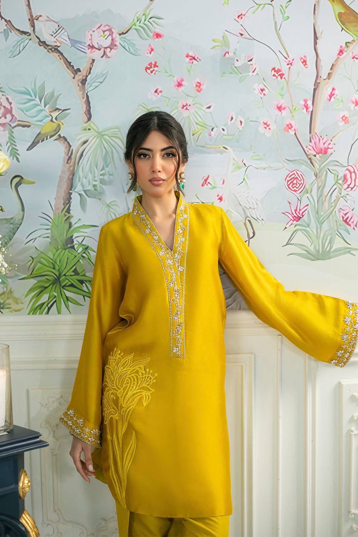 Annus Abrar | Sehr Eid Luxe | Melanie Daffodil by Maria Faisal - Registered Vendor of : Annus Abrar - type : Ladies Clothes - 100% original wedding dresses