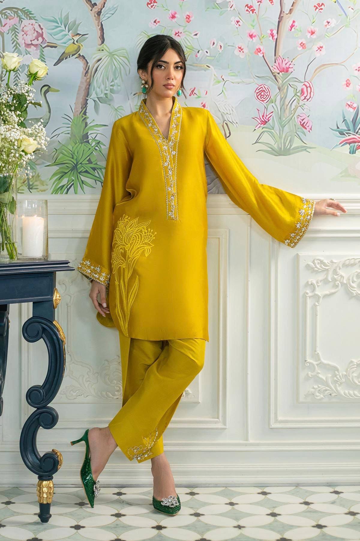 Annus Abrar | Sehr Eid Luxe | Melanie Daffodil by Maria Faisal - Registered Vendor of : Annus Abrar - type : Ladies Clothes - 100% original wedding dresses