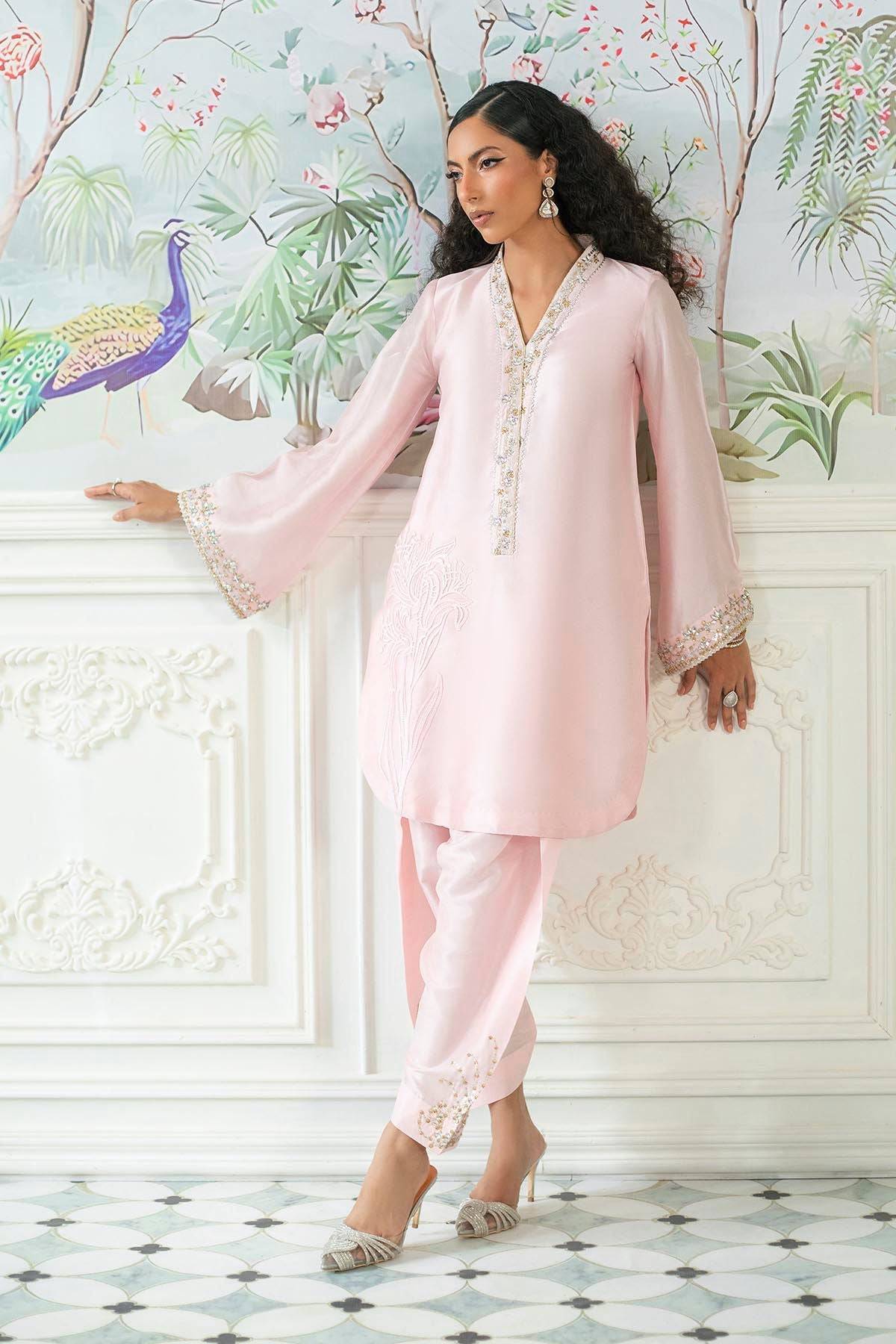 Annus Abrar | Sehr Eid Luxe | Melanie Rose Pink by Maria Faisal - Registered Vendor of : Annus Abrar - type : Ladies Clothes - 100% original wedding dresses