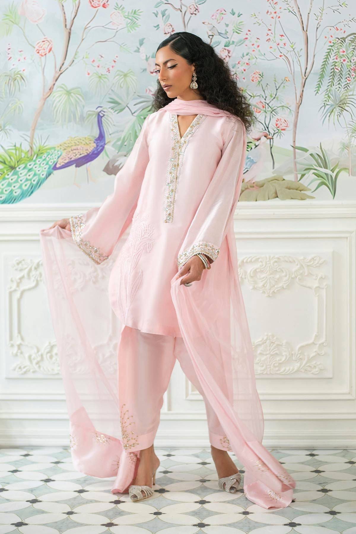Annus Abrar | Sehr Eid Luxe | Melanie Rose Pink by Maria Faisal - Registered Vendor of : Annus Abrar - type : Ladies Clothes - 100% original wedding dresses