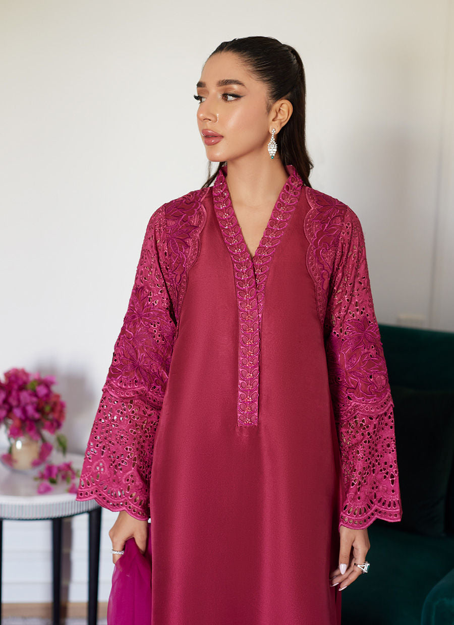 Farah Talib Aziz | Luna Eid Collection 24 | HONORINE MAGENTA - Ladies Clothes - Maria Faisal