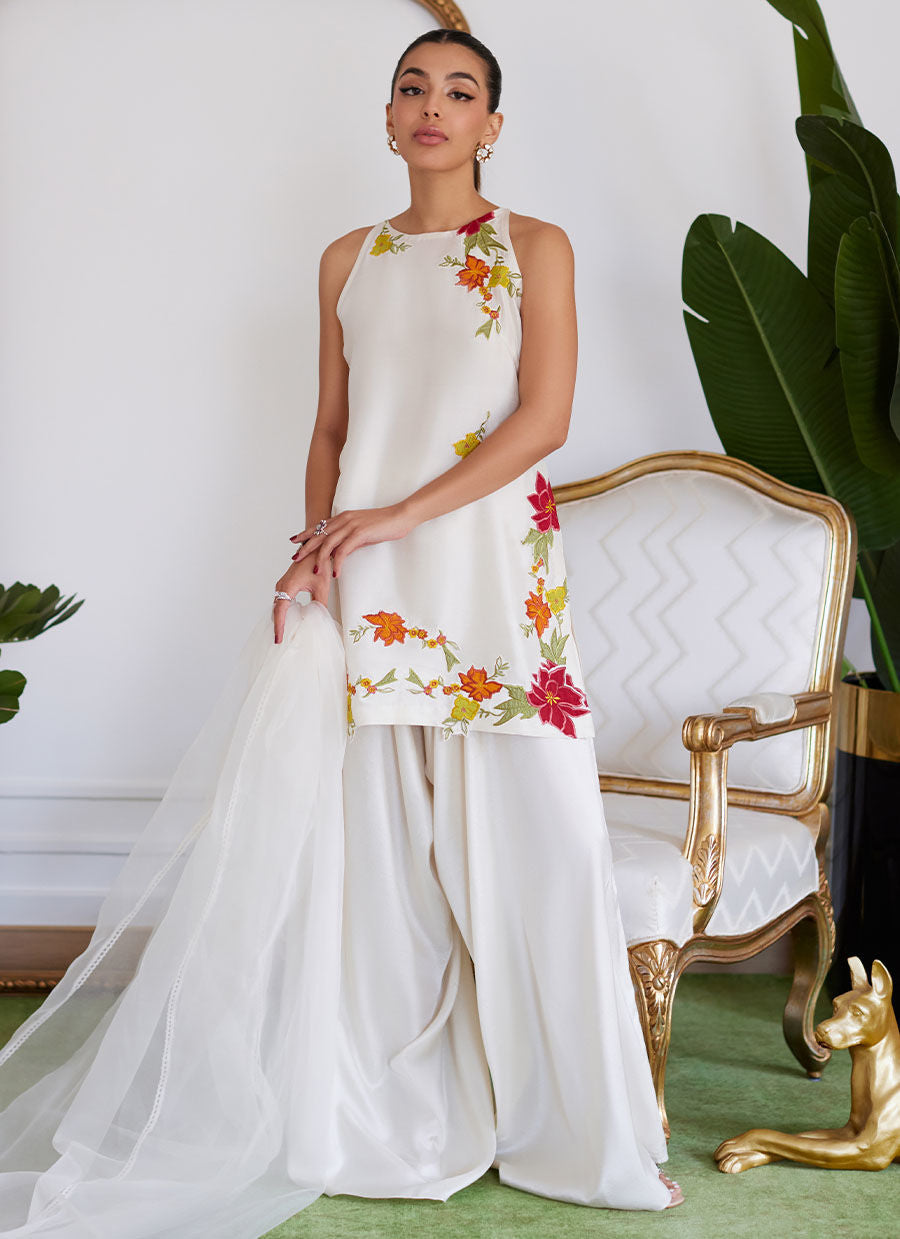 Farah Talib Aziz | Luna Eid Collection 24 | JULIET IVORY - Luxury