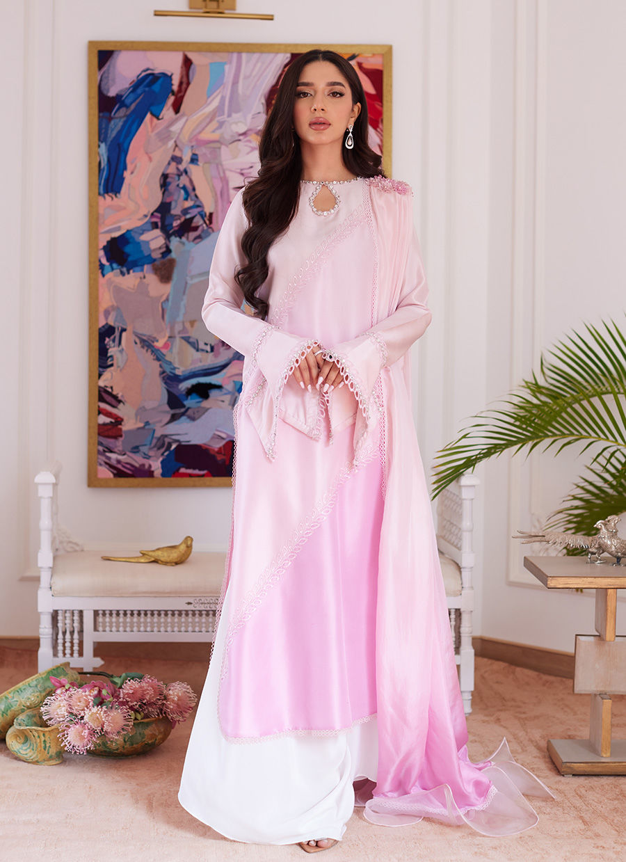 Farah Talib Aziz | Luna Eid Collection 24 | RELLIA BABY PINK - Ladies Clothes - Maria Faisal