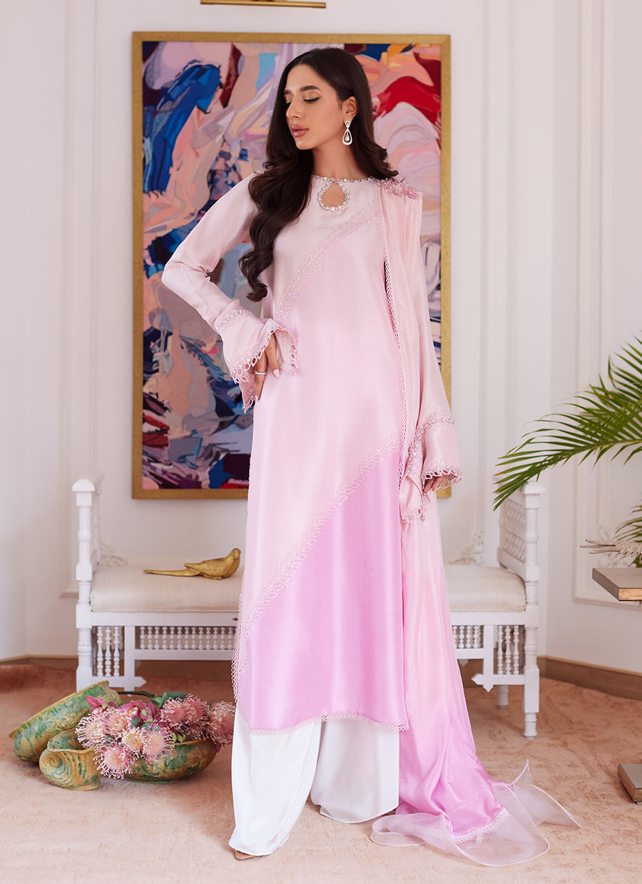 Farah Talib Aziz | Luna Eid Collection 24 | RELLIA BABY PINK - Ladies Clothes - Maria Faisal
