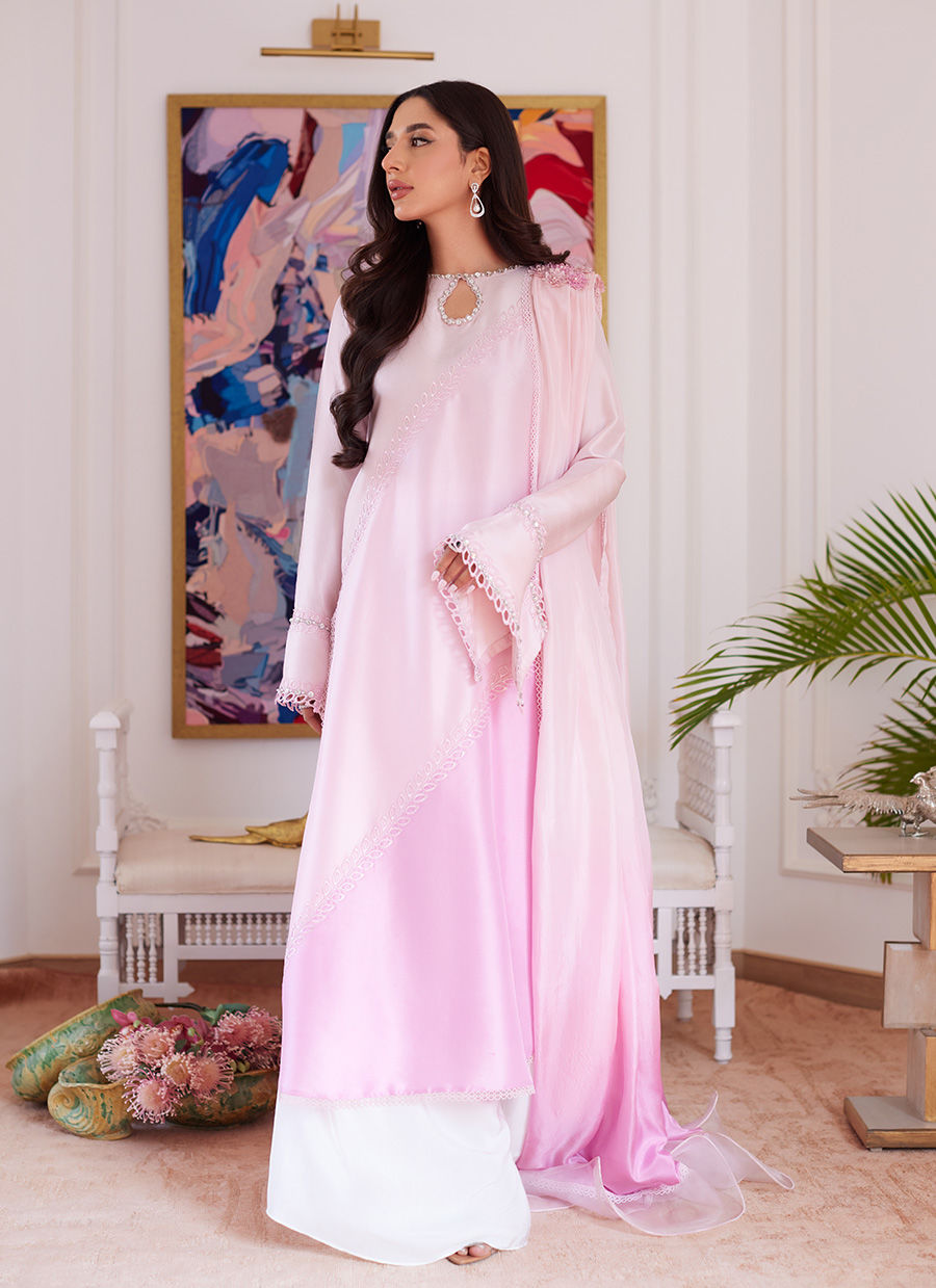 Farah Talib Aziz | Luna Eid Collection 24 | RELLIA BABY PINK - Ladies Clothes - Maria Faisal