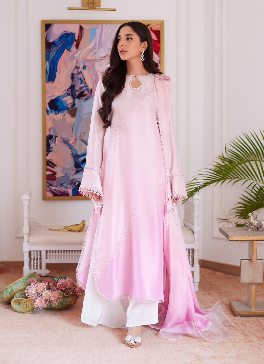 Farah Talib Aziz | Luna Eid Collection 24 | RELLIA BABY PINK - Ladies Clothes - Maria Faisal