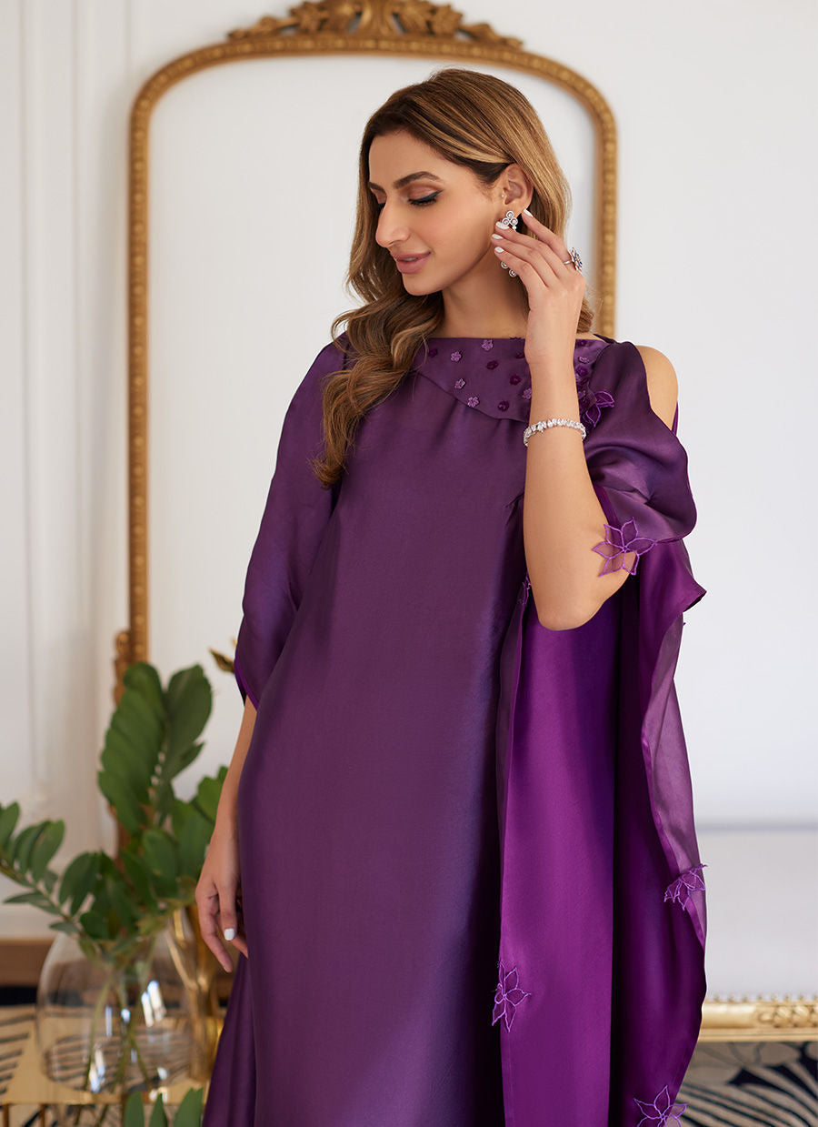 Farah Talib Aziz | Luna Eid Collection 24 | MAYLONE SPARKLING GRAPE - Ladies Clothes - Maria Faisal