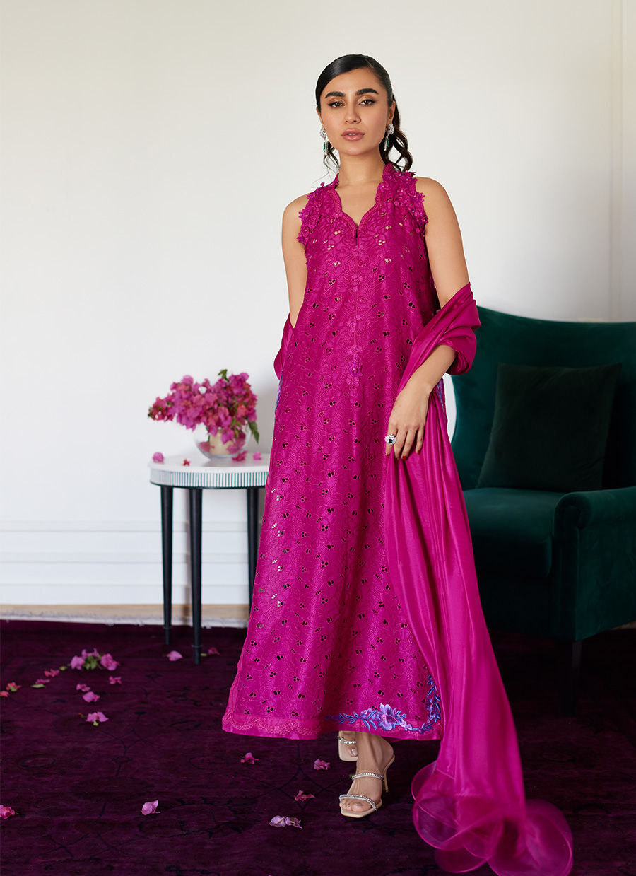 Farah Talib Aziz | Luna Eid Collection 24 | CLARIENE HOT PINK - Ladies Clothes - Maria Faisal