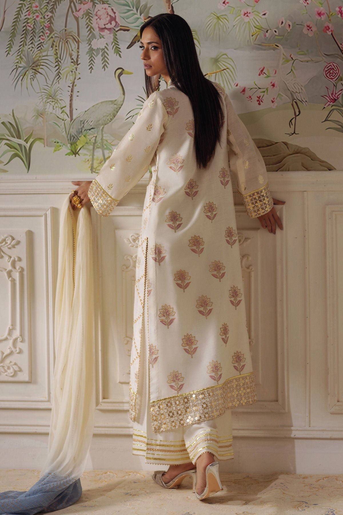Annus Abrar | Elemental Festive | Fasila (Shirt, Pants and Dupatta) - Ladies Clothes - Maria Faisal