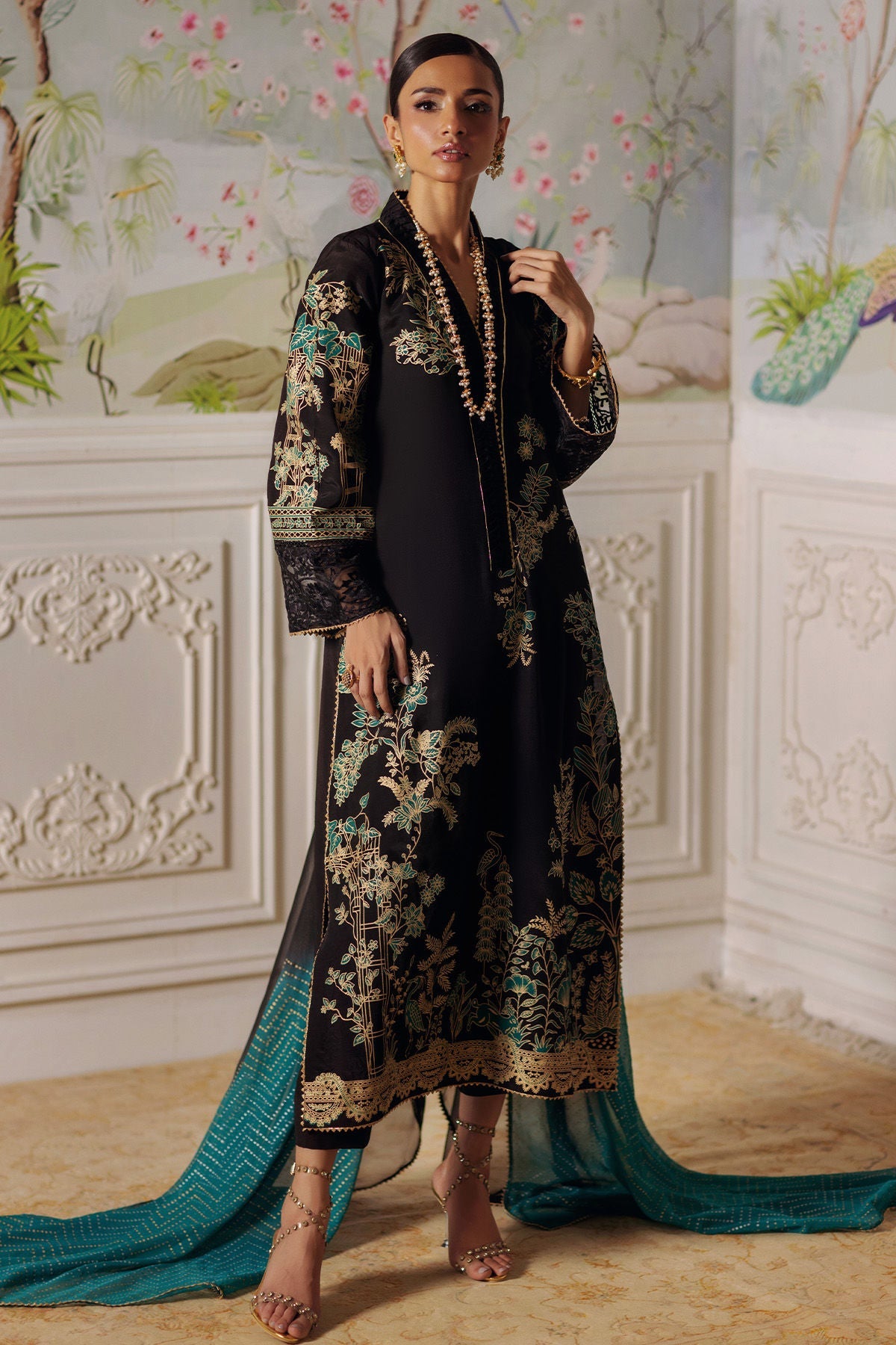 Annus Abrar | Elemental Festive | Renaab (Shirt, Pants and Dupatta) - Ladies Clothes - Maria Faisal