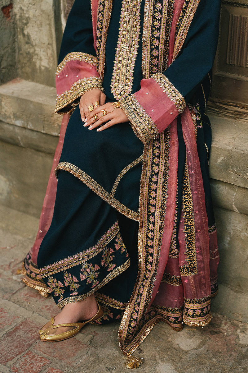 MNR | Farid Manzil Luxury Pret 26 | Neel-e-Ronak - Formal Dress - available at Maria Faisal in UK and USA.
