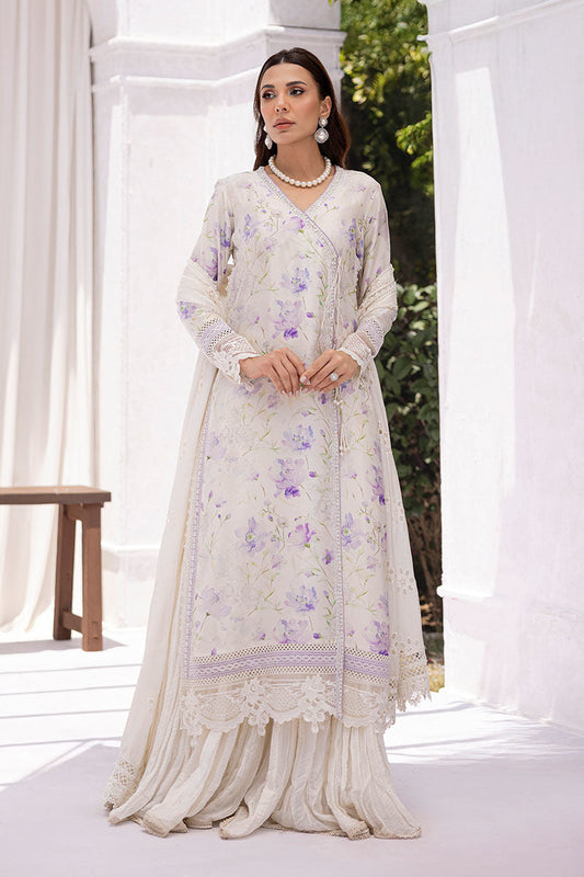 Ansab Jahangir | Digital Silk | Lila Shirt And Dupatta - Ladies Clothes - Maria Faisal