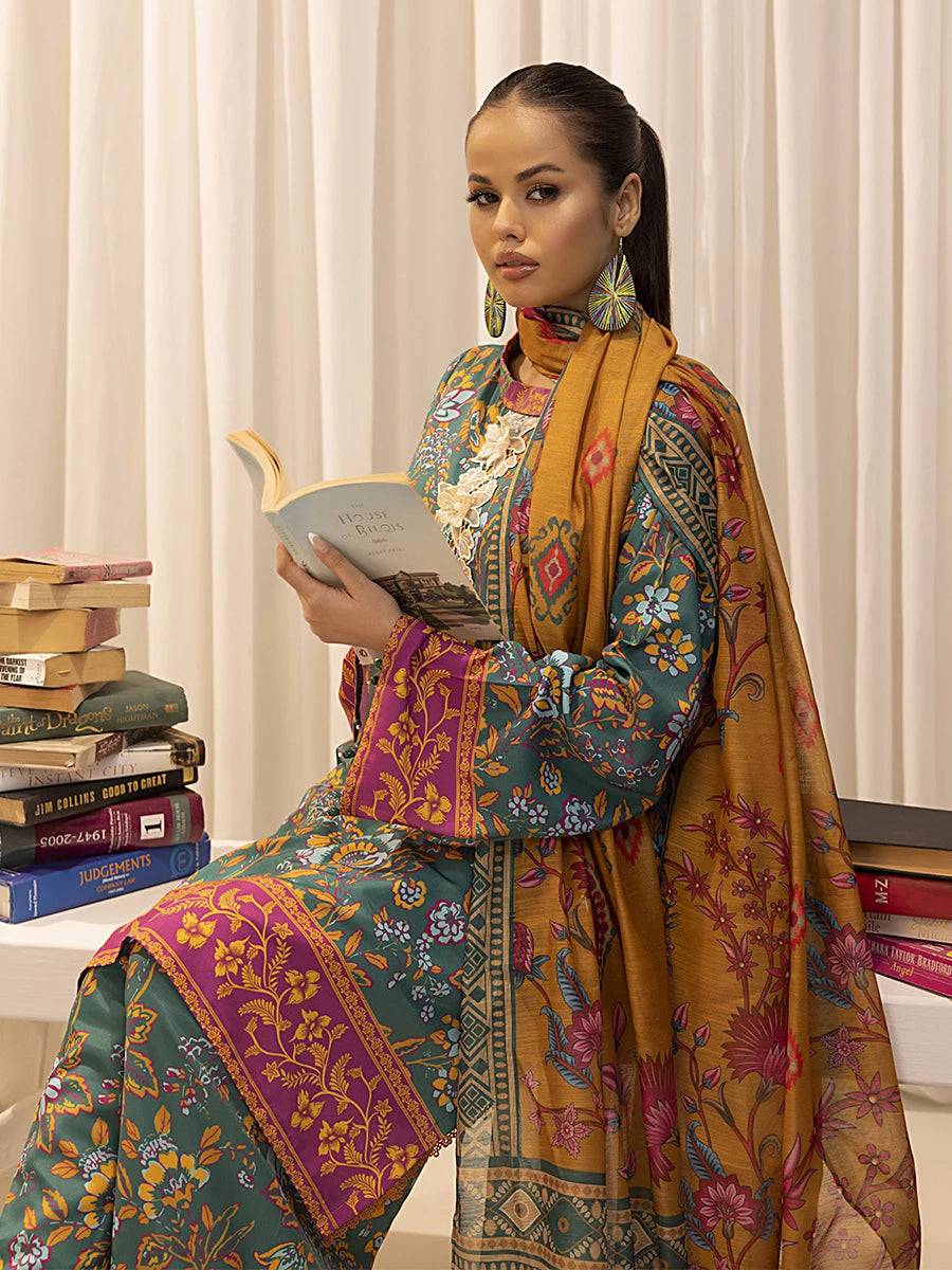 Salitex | Sibel Printed Lawn Silk | ST-03 by Maria Faisal - Registered Vendor of : Salitex - type : Ladies Clothes - 100% original wedding dresses