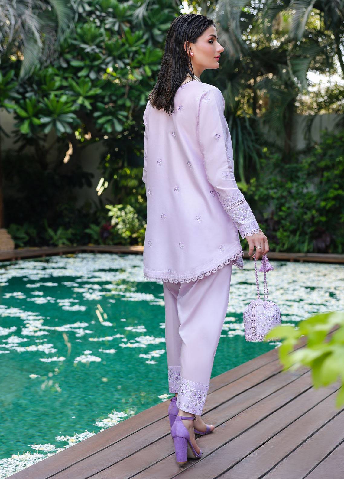 Sahane | Lovent Embroidered Pret 25 | ME23008 Lily by Maria Faisal - Registered Vendor of : Sahane - type : Ladies Clothes - 100% original wedding dresses