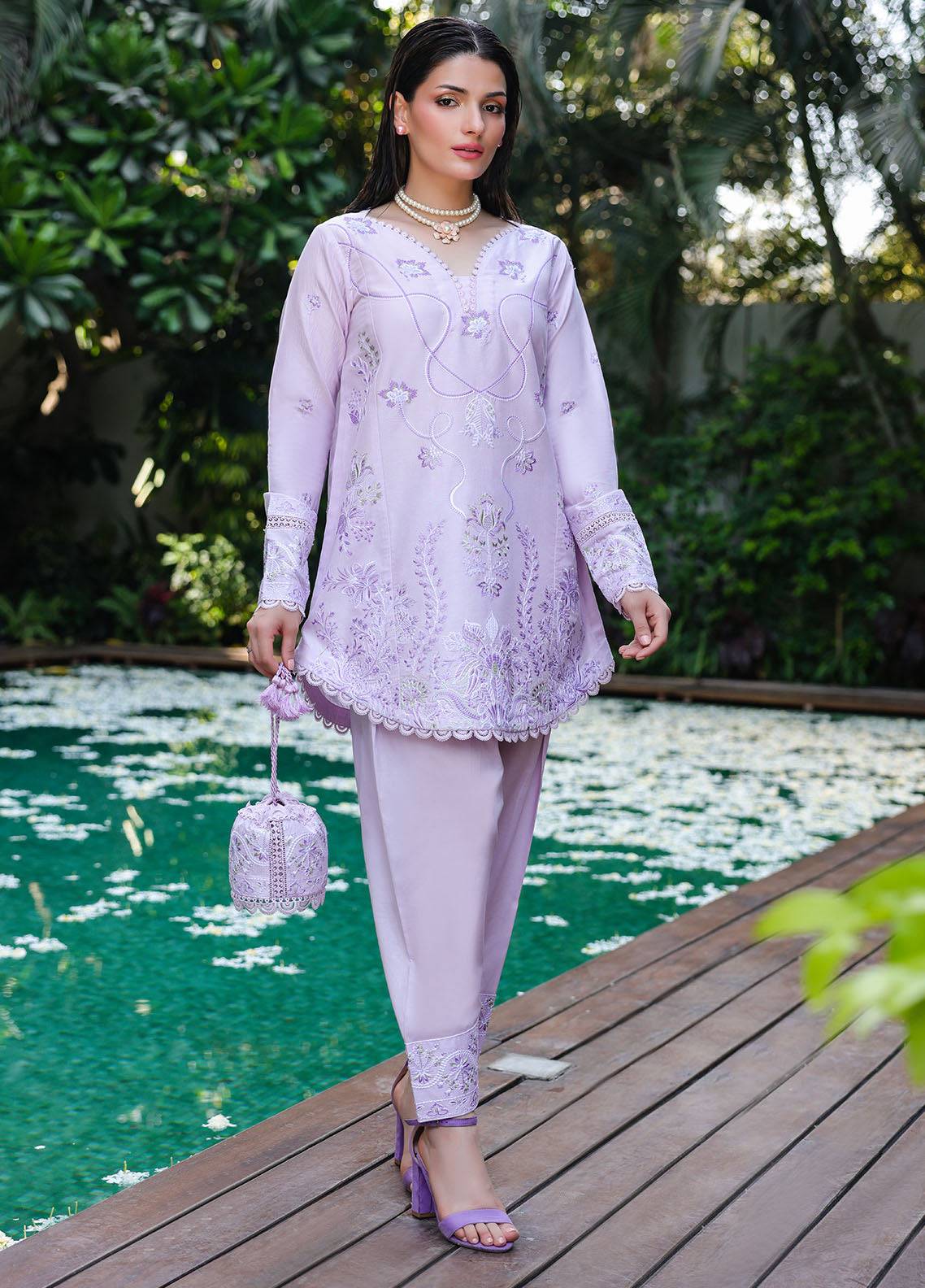 Sahane | Lovent Embroidered Pret 25 | ME23008 Lily by Maria Faisal - Registered Vendor of : Sahane - type : Ladies Clothes - 100% original wedding dresses