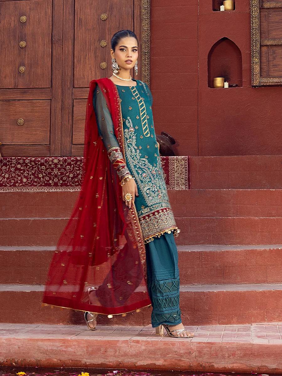 Salitex | Signature Festive Chiffon | JI021 by Maria Faisal - Registered Vendor of : Salitex - type : Ladies Clothes - 100% original wedding dresses