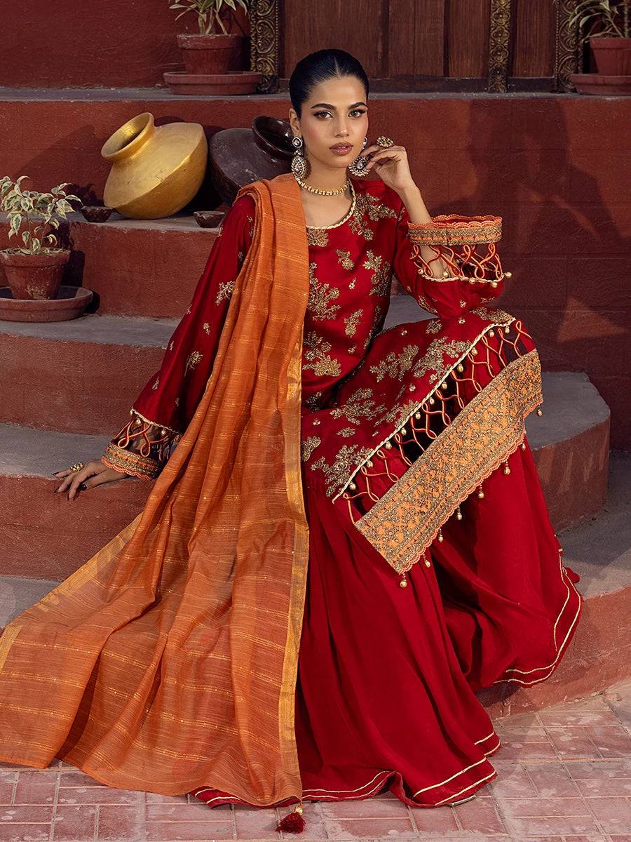 Salitex | Signature Festive Chiffon | JI020 by Maria Faisal - Registered Vendor of : Salitex - type : Ladies Clothes - 100% original wedding dresses