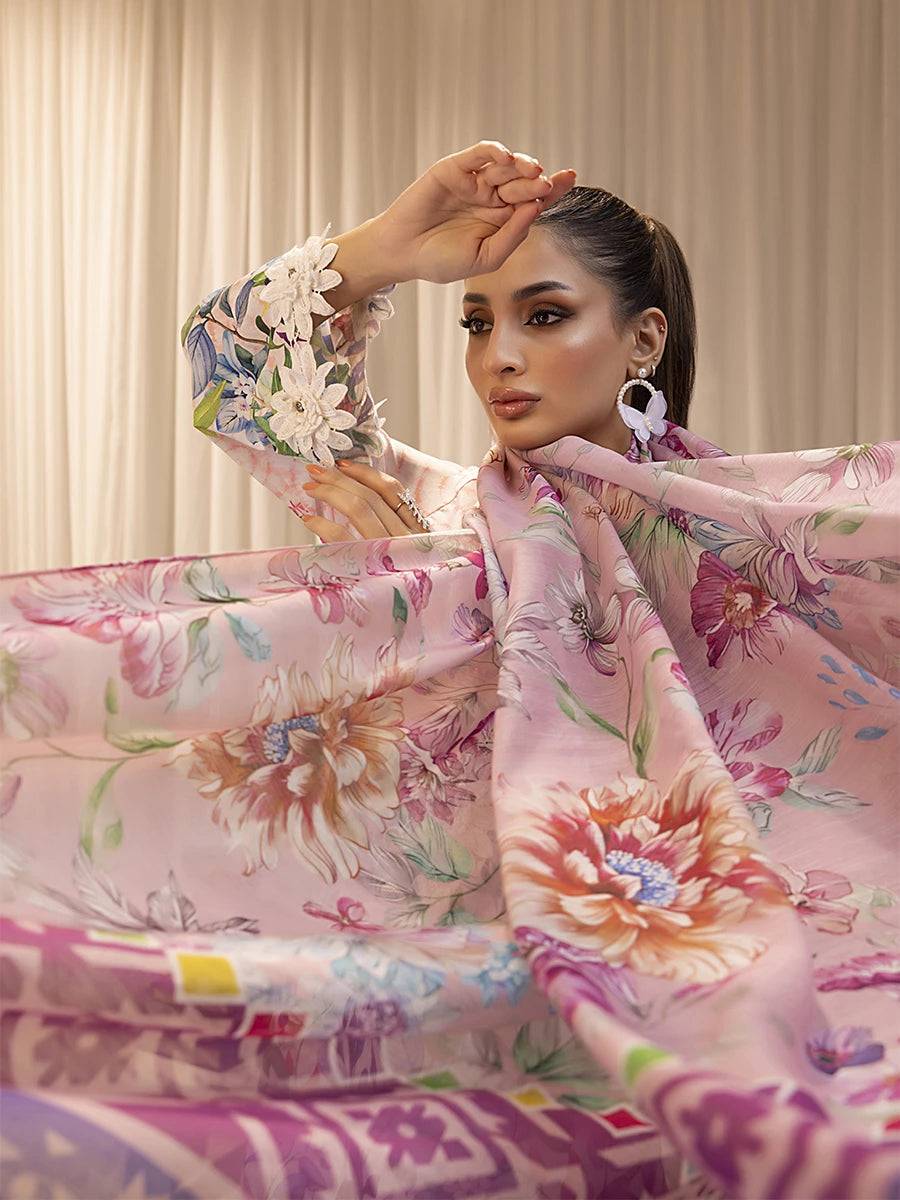 Salitex | Sibel Printed Lawn Silk | ST-04 by Maria Faisal - Registered Vendor of : Salitex - type : Ladies Clothes - 100% original wedding dresses