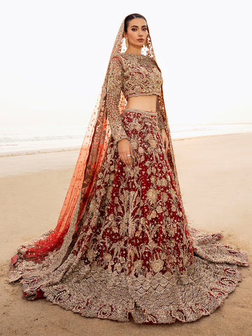 Epoque | Reverie Eternelle | Adoree - Designer Dress with Intricate embroidery and embellishments. Shop elegent wedding dress at Maria Faisal.